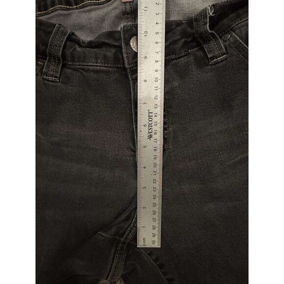 Jag Jeans Plus Sz 18W Black Stretch Denim Girlfriend Raw Edge Ankles Retro Boho - Picture 11 of 11